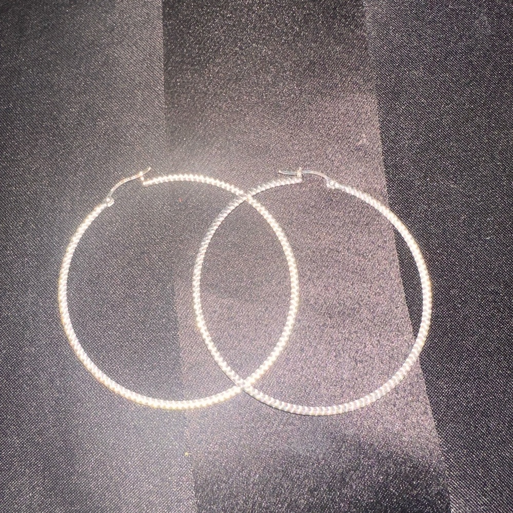 Elegant Silver Hoop Earrings